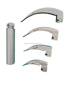 Ensemble de laryngoscope vétérinaire électrique en acier inoxydable certifié CE, batterie amovible, 4 sondes courbées, équipement de diagnostic vétérinaire - Product Image 4