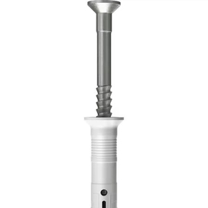 FISCHER N 8X120/80 S Tornillo de clavos con cabeza avellanada y tapón de nailon, zincado. Anclaje de hormigón de acero al carbono galvanizado - Product Image 1