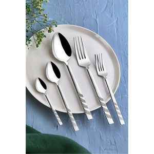 Luxury Stainless Steel Cutlery <b>Set</b> Modern Silver Flatware <b>Set</b> Mirror Polished <b>Dinnerware</b> Knife Fork Spoon <b>for</b> Home Hotel Table - Product Image 4