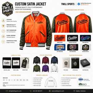 Chaqueta Bomber Naranja Personalizada para Hombre con Logotipo Bordado en la Parte Delantera, Estilo Casual Urbano, Ropa de Invierno, Forro de Satén de Poliéster, Tipo Pullover - Product Image 2