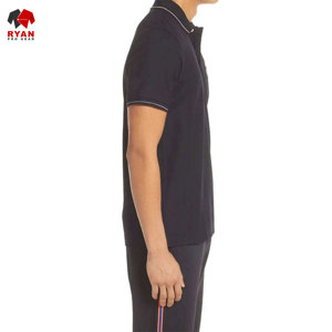 เสื้อโปโลพิมพ์ลายดิจิทัลกันยับสำหรับผู้ชาย พร้อมโลโก้แบบกำหนดเอง ปกคอพับ ดีไซน์ ODM OEM - Product Image 6