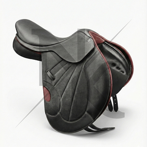 อานม้าอเนกประสงค์หนังแท้แบบอังกฤษพร้อมโครงไม้สำหรับขี่ม้าเดรสสาจ กระโดดข้ามสิ่งกีดขวาง และแข่งม้าจากอินเดีย - Product Image 6