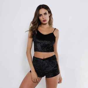<b>Women</b> Plus Size 1pc Autumn Satin Elastic Waist Shorts <b>Robe</b> Set with Front Logo 100% Silk Quick <b>Dry</b> & Breathable - Product Image 2
