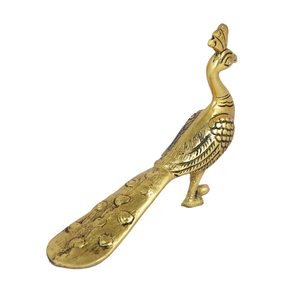 Brass Peacock Design Showpiece Decorative Peacock Figurine for Home Decor <b>Tabletop</b> Accent Living Room Office Festive Gift - Product Image 4