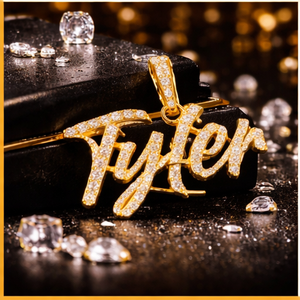 Collar Personalizable de Oro Sólido de 14K con Nombre en Letra Cursiva, Estilo Hip Hop, con Diamantes Cultivados en Laboratorio, Colgante Elegante - Product Image 3