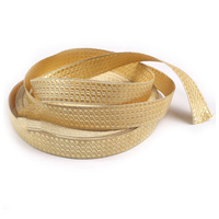 Dentelle de luxe artisanale de haute qualité en polyester/coton, style français, avec fils de bullion, garniture uniforme, galons tressés légers