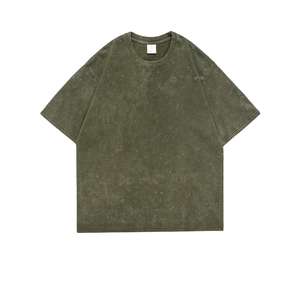 T-shirt Homme Oversize en Jersey Tricoté Lourd Uni à Manches Courtes en Polyester/Coton Écologique, Style Sportif, Logo Personnalisé - Product Image 3