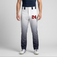 Haq Meharban Jersey Bisbol Pria Lengan Pendek Sublimasi Abu-abu Navy Gradien 24 Kemeja Berkancing Bernapas