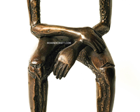 Sculpture commémorative en alliage d'aluminium, faite à la main, durable et écologique, style abstrait moderne, 33 cm (13 pouces), best-seller