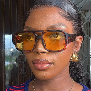 Nouvelles Lunettes de Soleil Décontractées à Double Pont pour Femme 2025 – Protection Solaire Tendance Style Européen et Américain pour Photos - Product Image 3