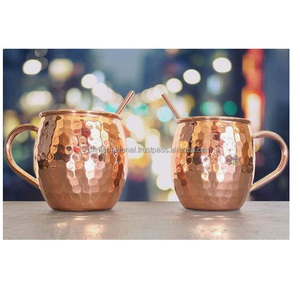 Tasses en cuivre de qualité standard tasse à bière en cuivre pur tasses en cuivre Creative Hammer Point et emballage d'expédition personnalisé - Product Image 6