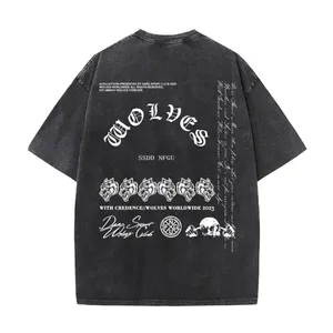 Camiseta Lisa Oversize para Hombre, Algodón Grueso, Impresión Personalizada, Venta al por Mayor, Proveedor de Ropa Urbana 2026 - Product Image 6