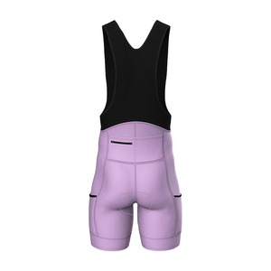 Cuissard de cyclisme pour femme, violet, ajusté, en spandex et nylon, séchage rapide, respirant, avec poches - Product Image 4