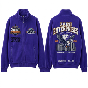 Women Polar Fleece <b>Jacket</b> 320 GSM Premium Soft Warm Purple Full Zip Custom Embroidery Screen Print DTF Private Label - Product Image 1