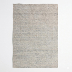 DECORDEC Tapis épais moderne en laine texturée gris clair ivoire, antidérapant, écologique, pour salon, hôtel, villa - Product Image 1