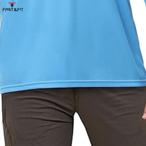Slim Fit Breathable <b>Compression</b> MMA Rash Guard Quick Dry Polyester/Nylon Long Sleeve Gym <b>Shirt</b> for <b>Men</b> - Product Image 3
