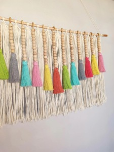 Artistic Colorful Macrame Wall Hanging For Bedside Wall Bold Look Bedroom <b>Decor</b> Living Room And Trendy Interior Styling - Product Image 4
