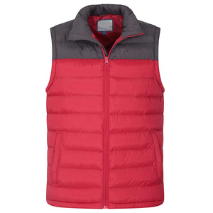 Gilet matelassé épais pour homme avec logo personnalisé, col montant, poches zippées, veste d'hiver noire, gilet matelassé rembourré - Product Image 6