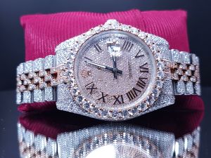 Reloj de Edición Limitada para Hombre, con 25 Diamantes Moissanite, Movimiento de Cuarzo ETA, Acero Inoxidable, Corte Redondo Completo - Product Image 2