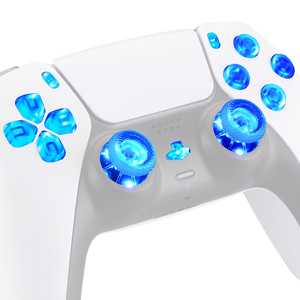 Kit de modification personnalisé EXtremeRate, boutons transparents, 7 couleurs, 9 modes, kit LED DTF V3 pour manette PS5 BDM-030/040/050/060 - Product Image 6