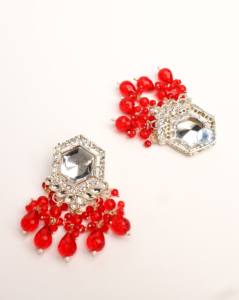 Boucles d'oreilles pendantes en gros, nouveau design, imitation perle, gouttes géométriques perlées, alliage de zinc, haute qualité, mode ethnique - Product Image 4