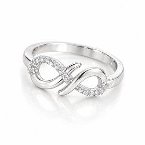 Anillo de Regalo de San Valentín con Moissanita Infinita, Plata de Ley 925, Corte Brillante Redondo, Anillo de Promesa de Boda Hecho a Mano - Product Image 4