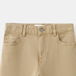 Diseño de alta calidad para compradores al por mayor / Pantalones casuales de color sólido con presillas para cinturón, de algodón suave y cómodos para niños - Product Image 4