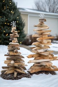 Árbol de Navidad de Madera Hecho a Mano de Estilo Antiguo, Decoración de Mesa, Miniatura de Pino, Ecológico, para Interiores, Artesanal - Product Image 6