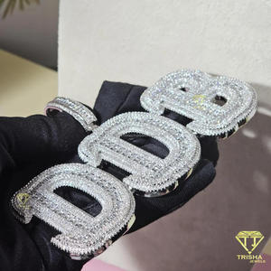 Collar con Nombre Personalizado de Diamante Moissanite de Lujo, Colgante Hip Hop, Regalo de Joyería - Product Image 2