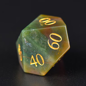 Luxury Natural Gemstone Dice Set Handmade Polyhedral RPG Dice for Dungeons & Dragons Tabletop Gaming - Product Image 5