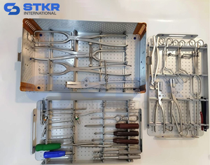 STKR INTERNATIONAL Ensemble d'instruments chirurgicaux orthopédiques 33 pièces, manuel, certifié CE Classe I, outils de reconstruction pelvienne ISO13485 - Product Image 3
