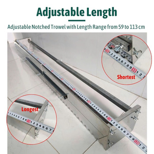 เกรียงสแตนเลสปรับความยาวได้500ถึง1100มม. ที่ปาดกาวฟันเลื่อย10 12 15มม - Product Image 5