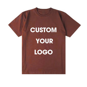 T-shirt décontracté d'été pour homme 100 % coton tricoté, coupe ample, manches courtes, col rond, avec logo frontal, respirant et séchage rapide, OEM - Product Image 4