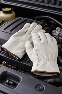 Gants de travail en cuir avec option de logo personnalisé pour la réparation mécanique, l'exploitation forestière et les travaux en extérieur – Protection durable des mains - Product Image 4