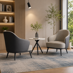Fauteuil d'appoint moderne de luxe rembourré, fauteuil contemporain en tissu, canapé individuel scandinave pour salon et maison - Product Image 3