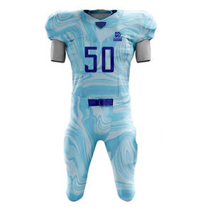 Vêtements de sport imprimés, uniforme de football américain uni, séchage rapide, respirant, matière polyester personnalisée, pour hommes - Product Image 1