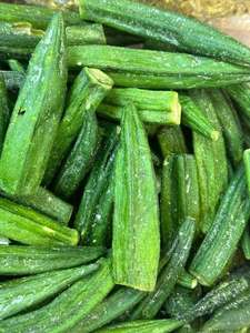 Venta al por mayor: Okra verde frita crujiente, snack vegetal, adorno para ensaladas, arroz y comidas, bolsa de 500g - Product Image 5