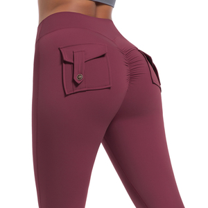 Women's High Quality Gym Fitness Sports Pants Breathable Quick Dry Yoga <b>Leggings</b> with Elastic Waist & Solid Print <b>Patterns</b> - Product Image 2