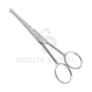 Ciseaux de manucure de qualité supérieure bicolores avec lames argentées polies et poignées ergonomiques noires pour les soins en salon - Product Image 6