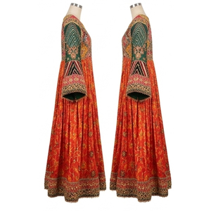 Vestido Kurta para Mujer al por Mayor, Largo hasta el Suelo, de Algodón Bordado, Ajuste Holgado, Estilo Étnico para Boda, Talla Adulto, Vestido Afgano Kuchi - Product Image 3