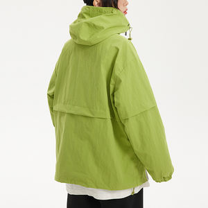 Vestes coupe-vent streetwear pour hommes, légères, à capuche, mode printemps, en nylon, veste de sport, double fermeture éclair, imperméable - Product Image 3