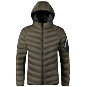 Fabricants de vestes d'hiver matelassées OEM personnalisées pour hommes, manteaux chauds à capuche, imperméables, en duvet, vêtements thermiques de sport lourds - Product Image 5