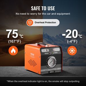 Rilevatore di perdite fumo EVAP a doppia modalità con manometro integrato per pompe ad aria e tester per strumenti diagnostici automobilistici - Product Image 6