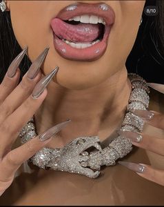 Chaîne maille cubaine Miami Iced à 2 rangs de Moissanite VVS 14 mm, plaqué or 14K, en argent sterling 925, style Hip Hop, collier unisexe, cadeau - Product Image 1