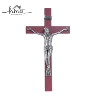 Croix murale religieuse chrétienne en acier inoxydable poli style Art Déco, crucifix de Jésus, décoration suspendue, cadeau d'anniversaire pour l'église et la maison
