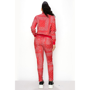 Ensemble de survêtement sportif 2-en-1 personnalisé pour femme, imprimé, décontracté, avec sweat à capuche et pantalon de jogging à cordon, pour la gym et le fitness, vente en gros - Product Image 5