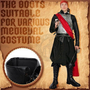 Botas Medievales de Alta Calidad, Diseño Tradicional, Ligeras, Ecológicas, Personalizables, Sensación de Cuero Suave, Comodidad Duradera - Product Image 5