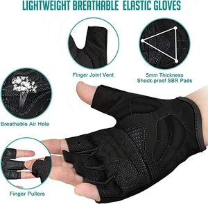 Customized Best Selling Unisex Half Finger Cycling Gloves with <b>Foam</b> <b>Padded</b> Palm Sublimated Waterproof UV Protection - Product Image 5