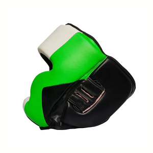 Protège-tête de boxe en PU vert et blanc avec protection nasale, amorti haute densité, best-seller pour l'entraînement - Product Image 4
