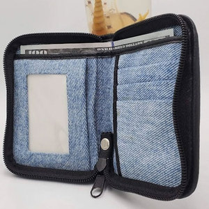 Mini billetera de mezclilla para monedas, tarjetero de mezclilla a la moda, monedero portátil, organizador de bolsillo pequeño para comodidad diaria - Product Image 3
